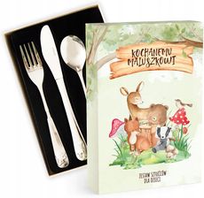 Zdjęcie Atlango 2 x Sztućce dla dziecka z grawerem Chrzest Roczek LAS - Lidzbark Warmiński