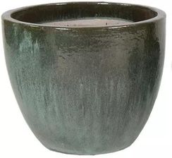 Zdjęcie Cieślak Donica Ceramiczna Okrągła Glazed Egg Pot Moss Zielona 41x33cm - Zgierz
