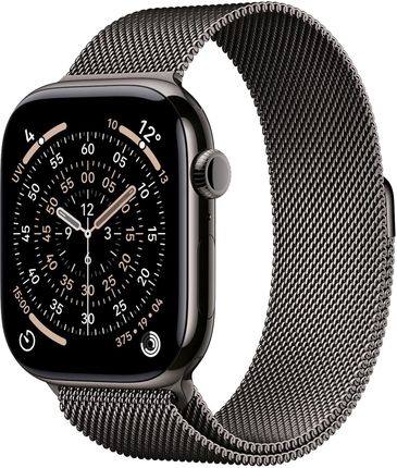 Apple Watch Series 11 GPS + Cellular 46mm aluminium tytan łupkowy bransoleta mediolańska w kolorze łupkowym S/M (MFD34MPA)