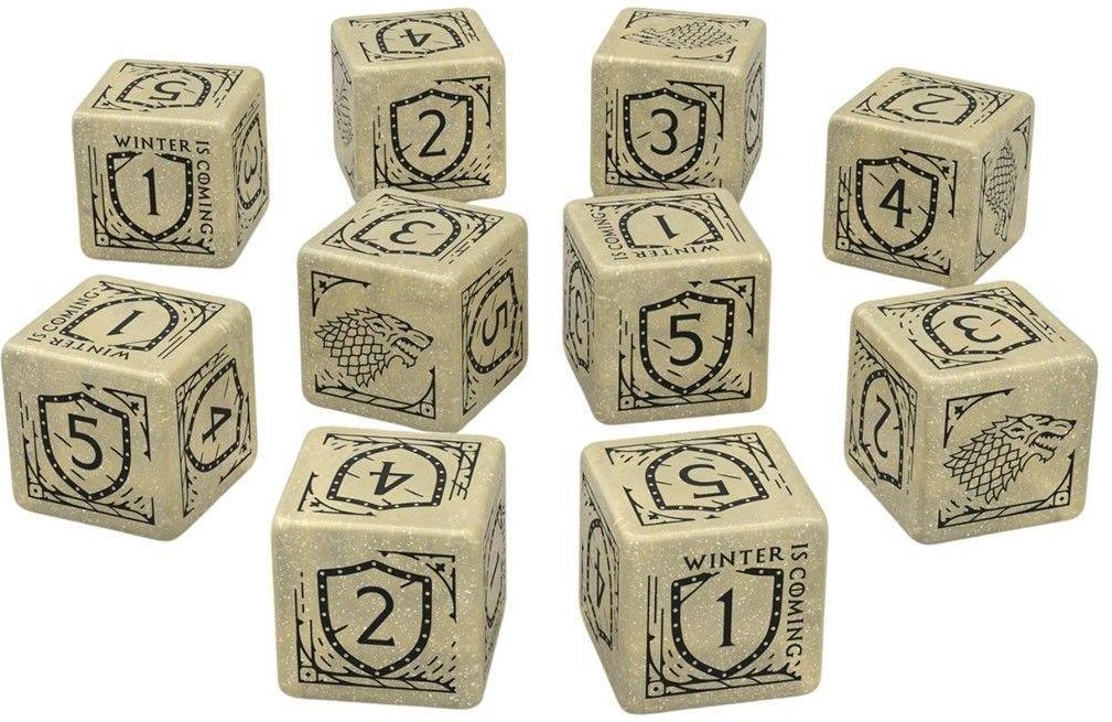 Zdjęcie Q-Workshop Komplet kości D6 Gra o Tron - Stark - Biskupiec