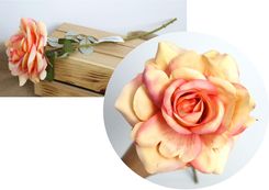 Zdjęcie Hurt 7&7 Sztuczna Róża Pomarańczowa 50Cm Pojedynczy Kwiat Dekoracyjny 12 - Nakło nad Notecią