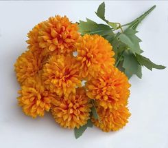 Zdjęcie Hurt 7&7 Bukiet Chryzantem Pomarańczowych 42Cm 9 Kwiatów Sztucznych - Nakło nad Notecią