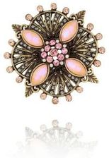 Zdjęcie By Dziubeka Broszka z brzoskwiniowymi kryształkami BRSS0099  - Skwierzyna