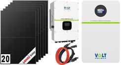 Zdjęcie Hybrydowy zestaw solarny 12000W: 20 x panel 435W + magazyny energii 200Ah + przewody do połączenia + inwerter hybrydowy ULTRA HYBRID PRO 12K 3F 48/230 - Tarnowskie Góry