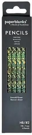 Zdjęcie Paperblanks Ołówek Emerald Flower 4Szt. - Osiek