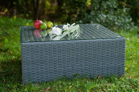 Bello Giardino Kwadratowy Stolik Ogrodowy 70x70x30 Czarny Technorattan SM.001.007 - zdjęcie 2