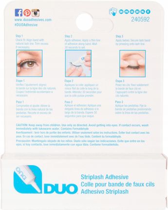 Duo Klej do rzęs i kępek 7 g white clear - zdjęcie 2