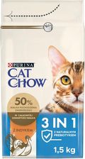 Cat Chow 3in1 Dla Kotów Zawierająca Formułę o Potrójnych Korzyściach z Indykiem 400g