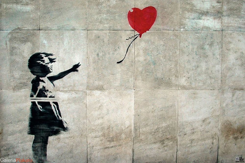 Banksy - Dziewczynka z Balonikiem - plakat