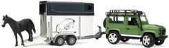Zdjęcie Bruder 02592 Land Rover z przyczepą dla konia i figurką konia - Czempiń