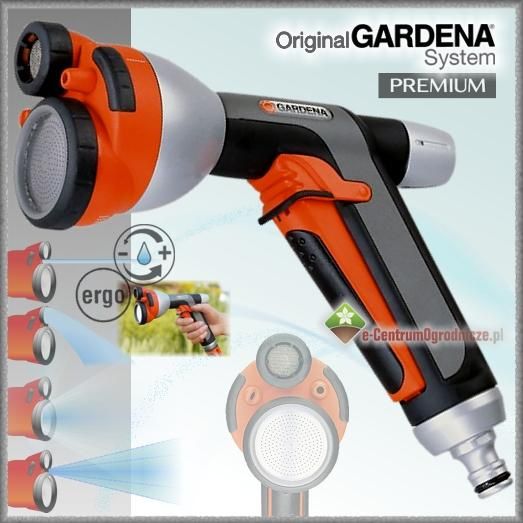 Gardena Wielofunkcyjny Metalowy Pistolet Zraszający Premium 8107