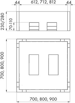 Schedpol do brodzików akrylowych 80x80x28 kwadratowy 2.050 - zdjęcie 4
