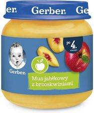 Zdjęcie Gerber Deserek Mus Jabłkowy Z Brzoskwiniami dla niemowląt po 4 Miesiącu 125g - Puławy