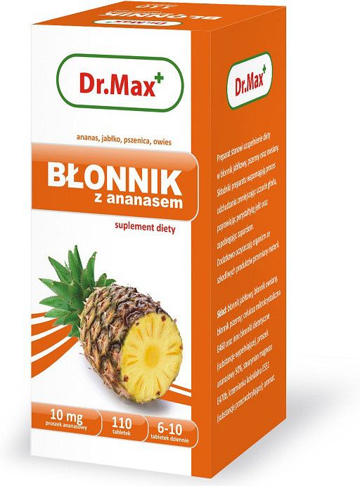 Preparat medycyny naturalnej Dr Max Błonnik z ananasem 110 tabletek