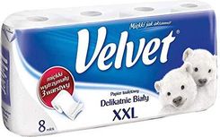 Zdjęcie Velvet Papier toaletowy Delikatnie Biały 8 rolek - Kielce