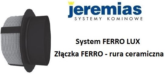 System kominkowy Jeremias Złączka Rura Ceramiczna 200 200mm do Kominków