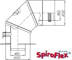 System Kominkowy Termet Spiroflex Adapter Inox Twk Kolano