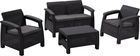 Allibert Corfu Set Quatro - Antracyt / Szary