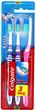 Colgate Double Action Medium szczoteczka do zębów niebieska - różowa 2szt