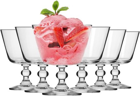 Krosno Komplet 6 szt pucharków do lodów (czarka) 380 ml fason Fiesta - zdjęcie 2