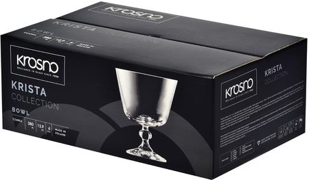 Krosno Komplet 6 szt pucharków do lodów (czarka) 380 ml fason Fiesta - zdjęcie 4