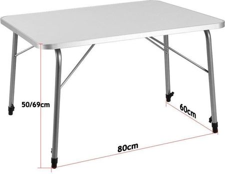 Wideshop Aluminiowy Stolik Turystyczny Regulowana Wysokość - zdjęcie 4