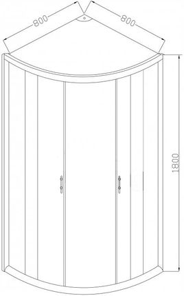 Invena 80x80x180 R55 profile chrom szkło mrożone AK-46-181 - zdjęcie 4