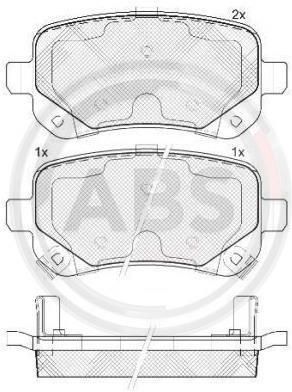 Klocki hamulcowe A B S 37733 Zestaw klocków hamulcowych hamulce