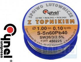 Cynel Cyna Spoiwo Lutownicze Cynel 1 00mm Z Topnikiem 100g S1100