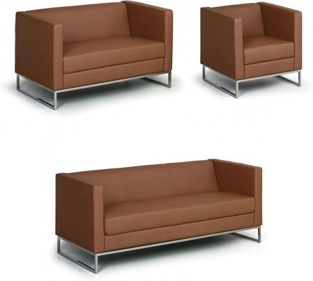B2B Partner Sofa 3-miejscowa Brązowy 710x1710x730 - zdjęcie 2