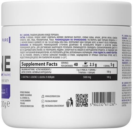 Ostrovit Pure Leucine 200G - zdjęcie 2
