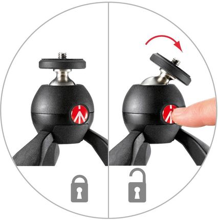 Manfrotto Mini Pixi Czarny MTPIXI-B (170792) - zdjęcie 2