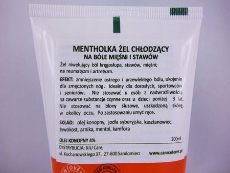 Cannaderm Mentholka Żel Na Bóle Mięśniowe I Stawowe 200ml - zdjęcie 4