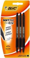 Bic Długopis Soft Feel Click Grip Fine Czarny 3 Sztuki
