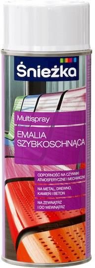 Farba Śnieżka Multispray Emalia Szybkoschnąca RAL9010 Połysk 0 4L