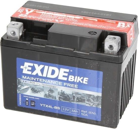 Części motocyklowe EXIDE BIKE AGM YTX4L BS 12V 3AH Opinie i ceny na