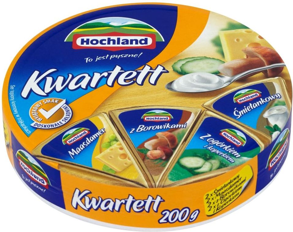 Hochland Kwartett Ser topiony kremowy w trójkącikach 200 g Ceny i