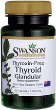 Preparat medycyny naturalnej Swanson Thyroid Glandular 200mg 60 kaps. - zdjęcie 1