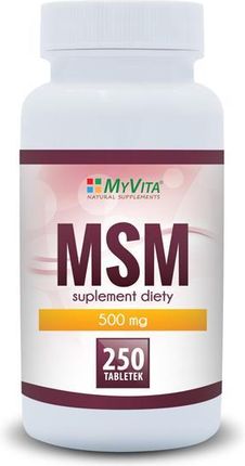 MYVITA MSM 500 MG SIARKA 250 tabl - zdjęcie 2