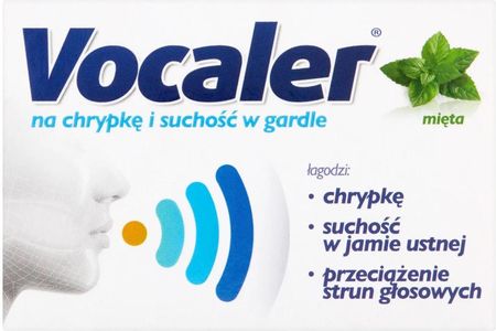 Vocaler na chrypkę i suchość gardła mięta 12 pastylek do ssania - zdjęcie 2