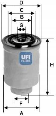 Filtr Paliwa UFI 24.374.00 - zdjęcie 2