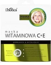Zdjęcie L'biotica Maska witaminowa C+E na tkaninie - odmładza i witalizuje 23 ml - Czarne