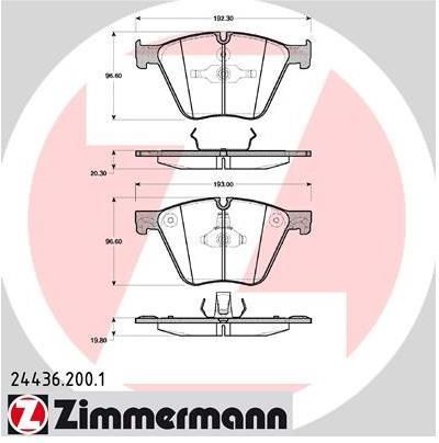 Klocki hamulcowe ZIMMERMANN Zestaw klocków hamulcowych hamulce