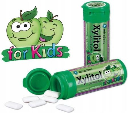 Miradent Xylitol Gumy Do Żucia Dla Dzieci O Smaku Truskawkowym 30 Szt - zdjęcie 3