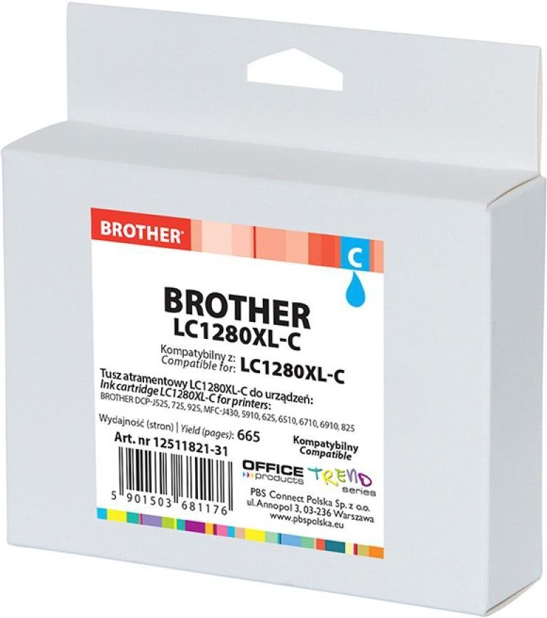 Tusz Office Products Zamiennik Dla Brother Lc Xl C Do Mfc J Dw