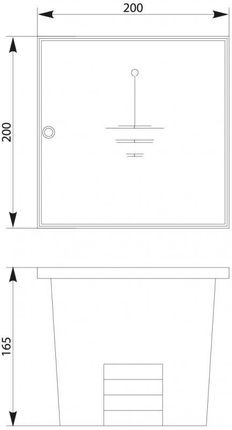 Elektro-Plast Skrzynka Ziemna Odgromowa Probiercza Szo 200X200X165Mm Ip40 Szara 35.05 - zdjęcie 4