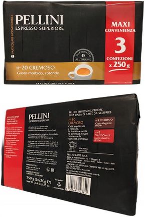 Pellini Kawa Mielona Espresso Bar Cremoso No20 250G - zdjęcie 3