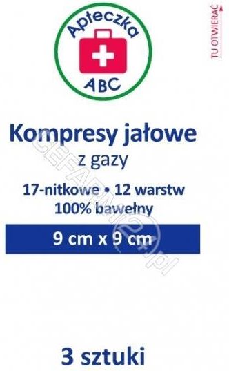 Apteczka Abc Kompresy Ja Owe Z Gazy Nitkowe Warstwowe X Cm