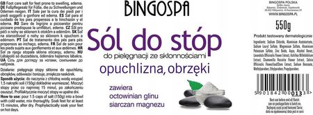 Bingo Sól Do Stóp Przeciw Opuchliľnie I Obrzękom 550G - zdjęcie 3