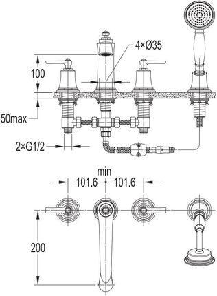 Omnires Armance chrom AM5232 CR - zdjęcie 2